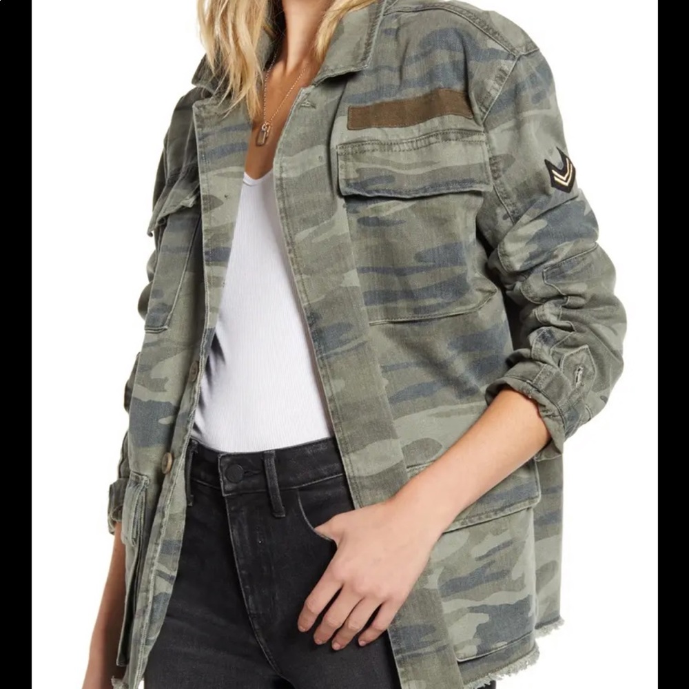 Treasure & Bond XS Patch Detail Camo Jacket